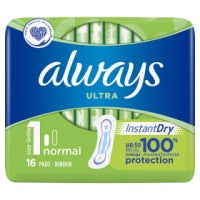 Always Ultra Normal (Size 1) Sanitary Towels Wings 16 Pads