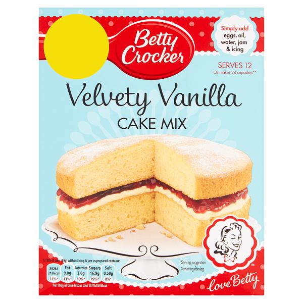 Betty Crocker Velvety Vanilla Cake Mix 425g