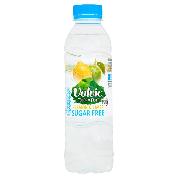 Volvic Touch of Fruit Sugar Free Lemon & Lime Natural Flavoured Water 500ml