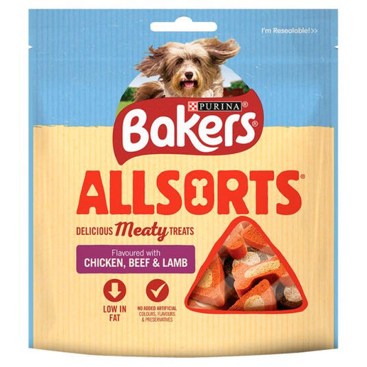 Bakers Allsorts Flavoured with Chicken Beef & Lamb 98g